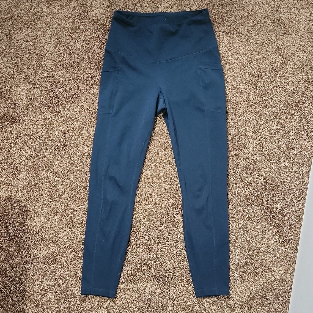 Yogalicious Navy High-Waist Pocket Leggings Small